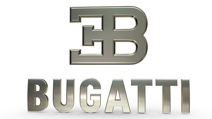 bugatti logo 3D model