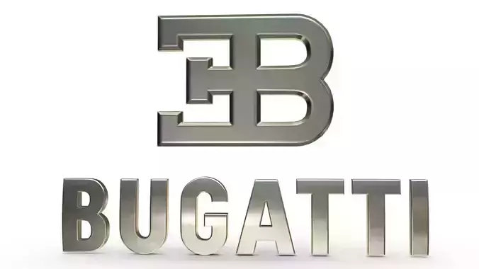 bugatti logo 3D model
