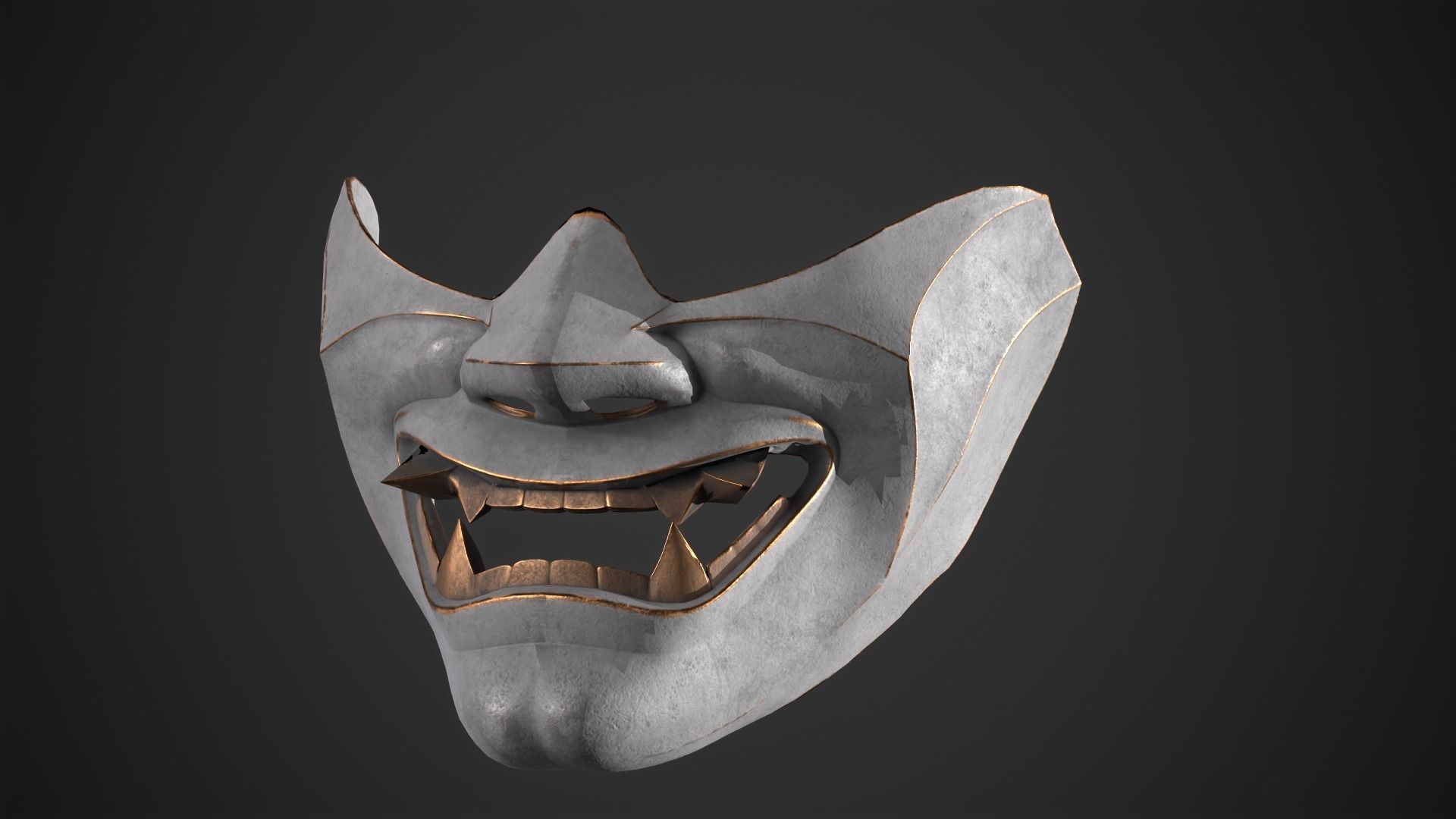 Hannya mask 3D print model_10