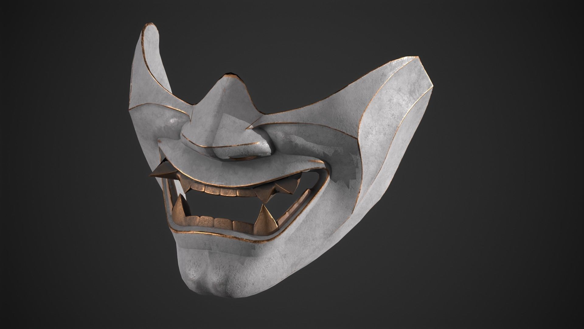 Hannya mask 3D print model_7
