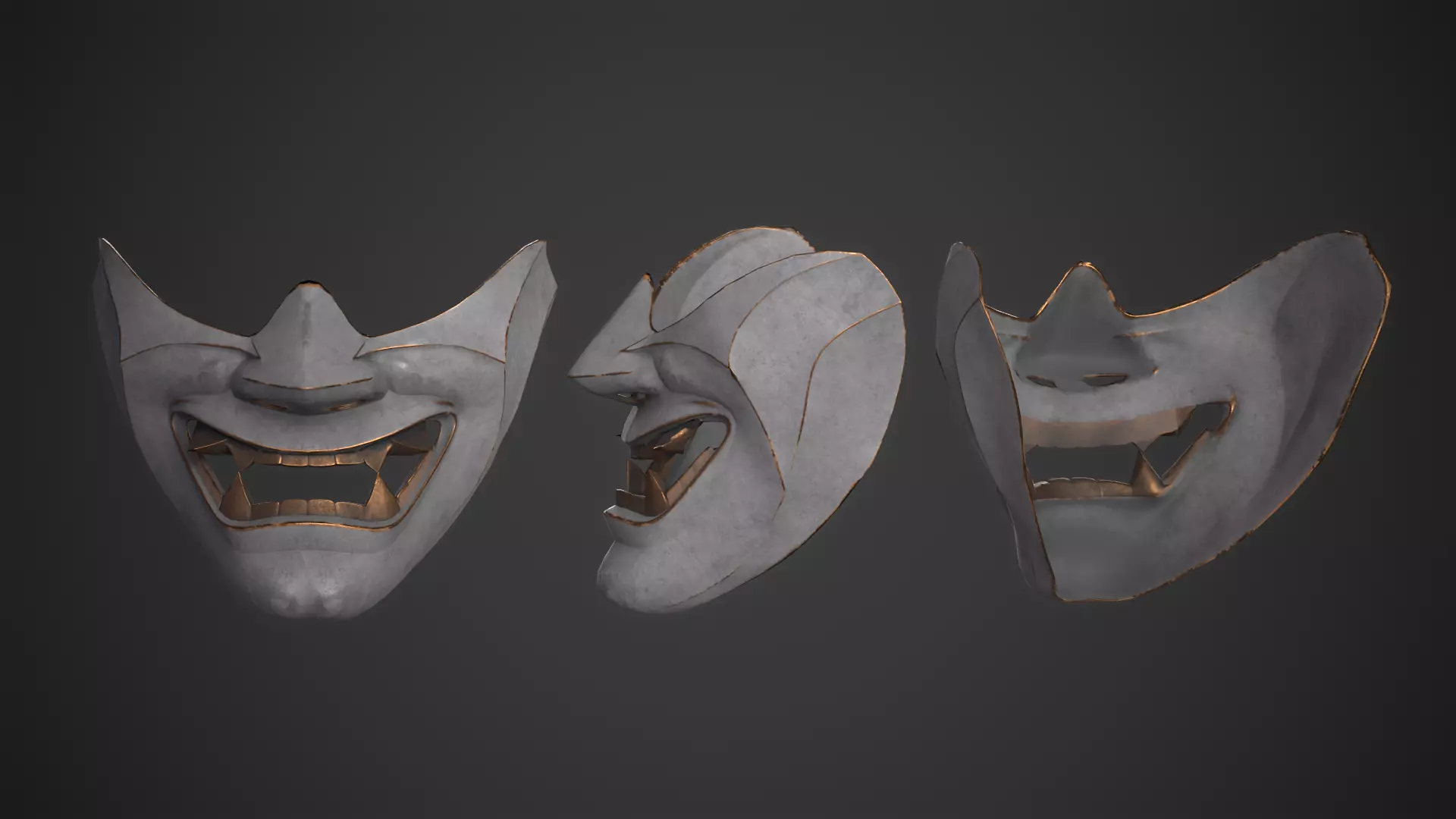 Hannya mask 3D print model_0