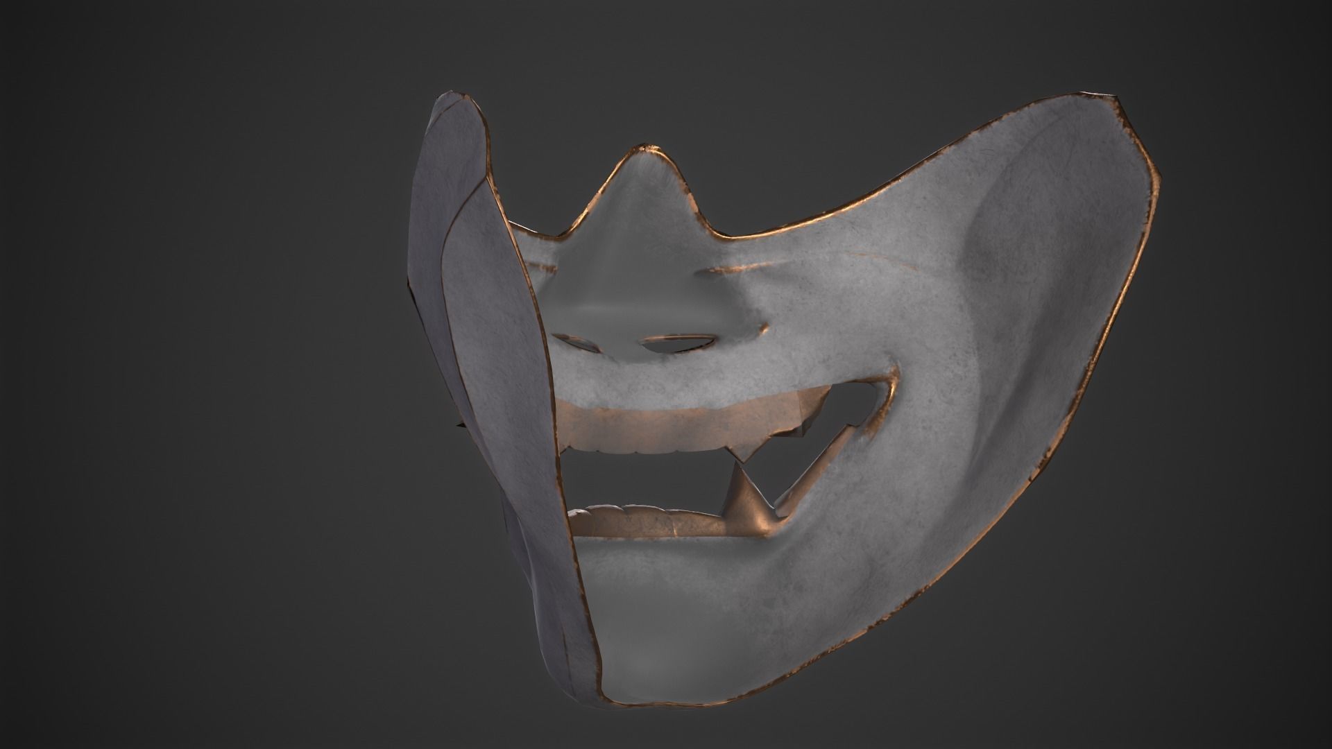Hannya mask 3D print model_8