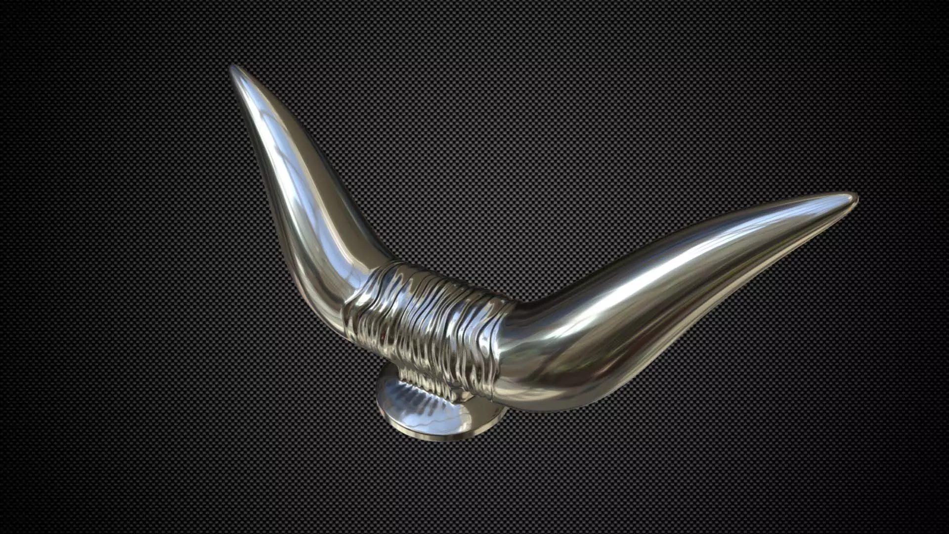 bull hood ornament 3D model_0