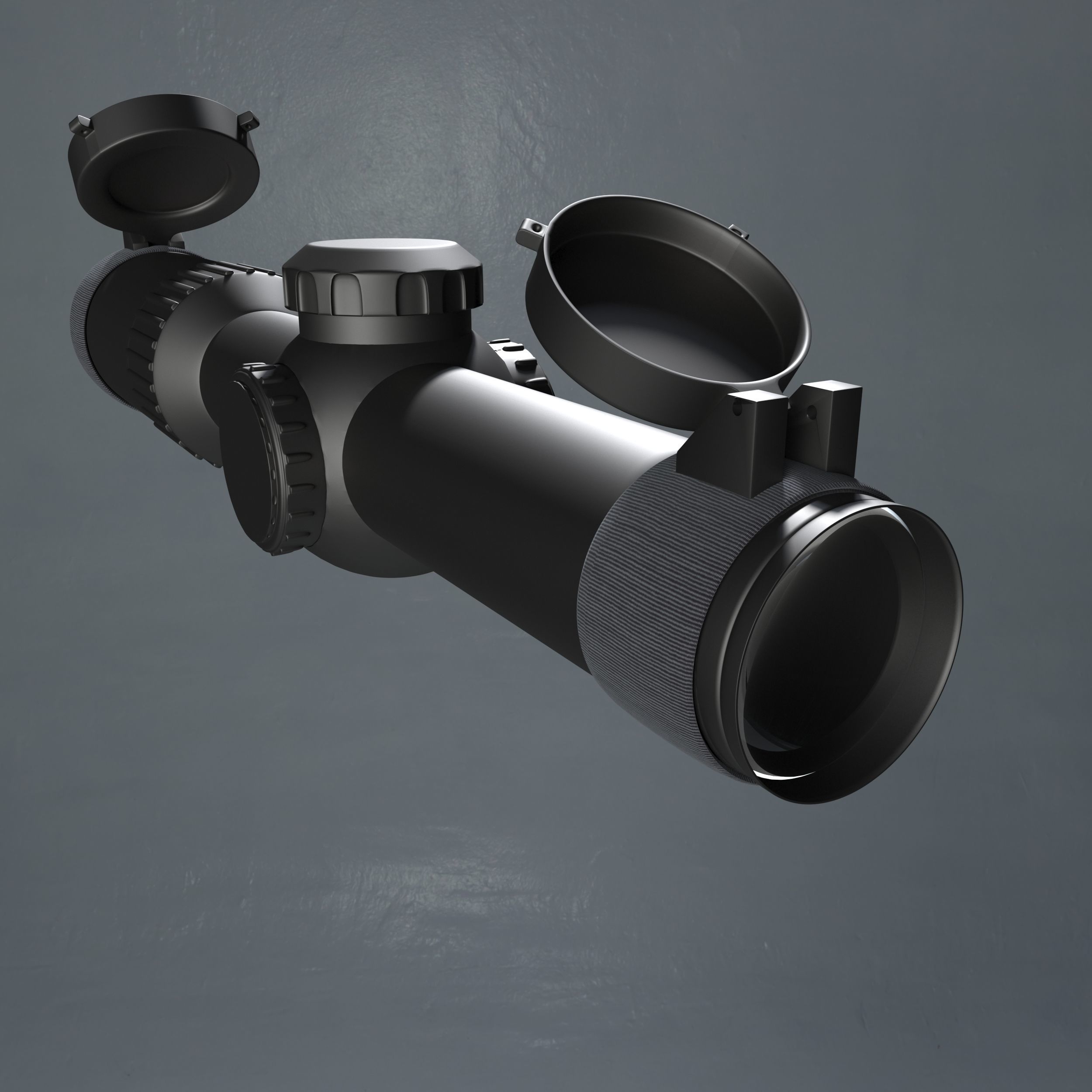 Tactical Rifle Scope 3D Model 3D model_1