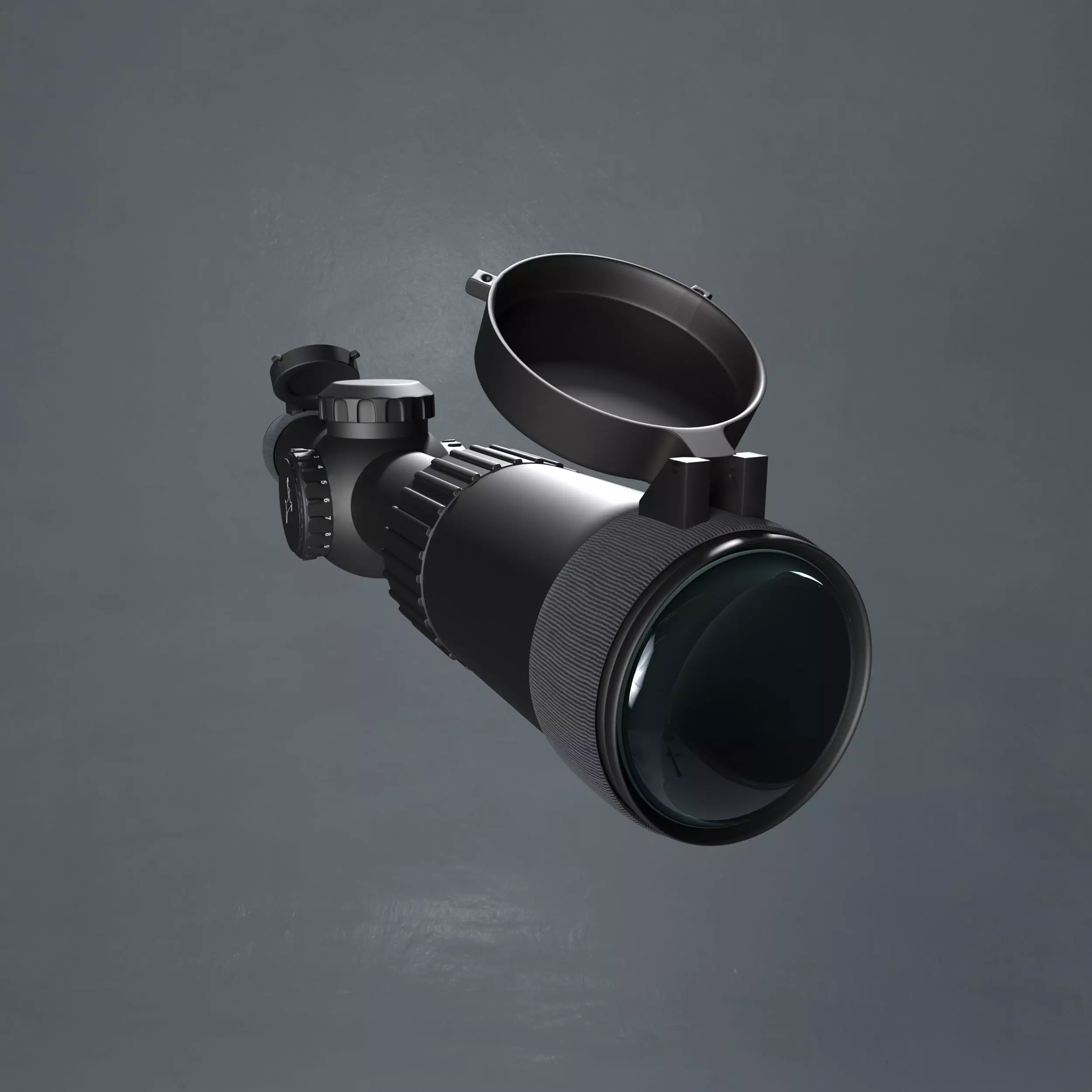 Tactical Rifle Scope 3D Model 3D model_0