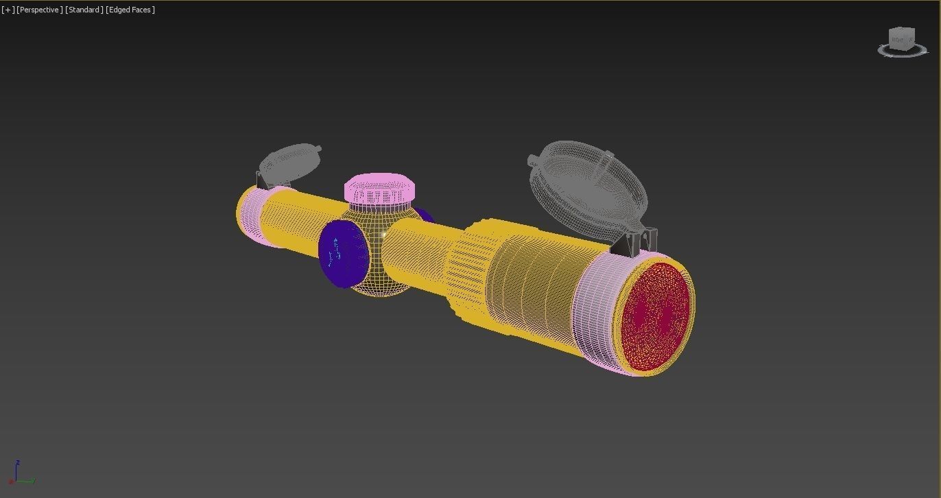 Tactical Rifle Scope 3D Model 3D model_6