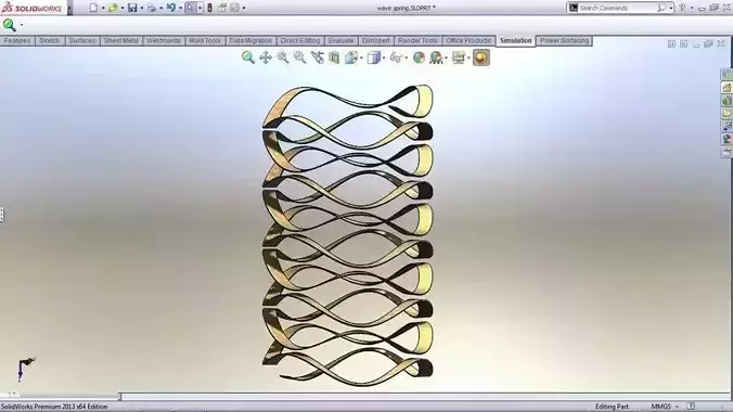 wave spring Free 3D model