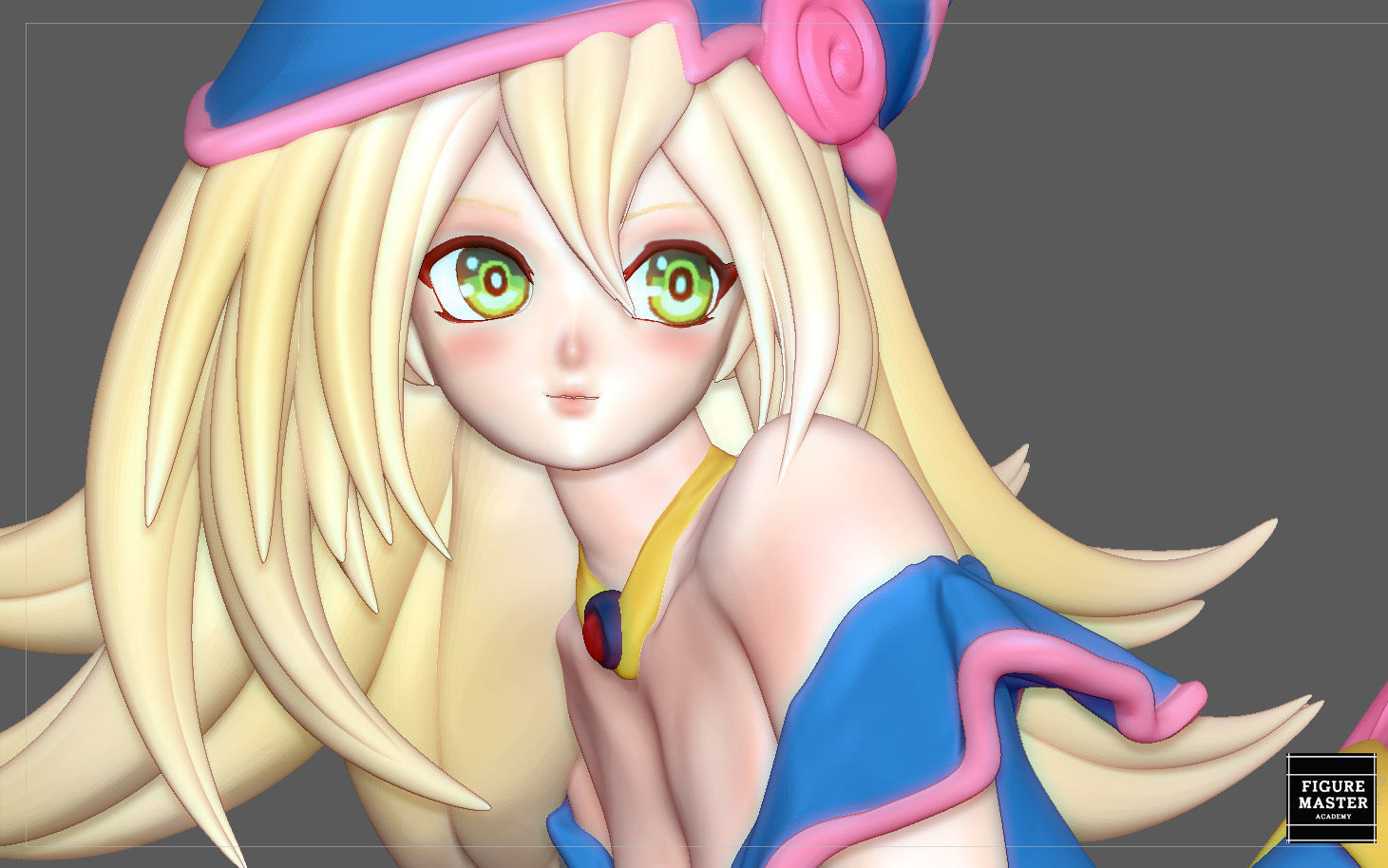 DARK MAGICIAN GIRL YUGIOH ANIME CUTE GIRL CHARACTER 3D PRINT 3D print model_20