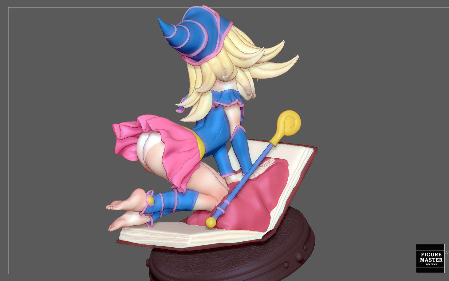 DARK MAGICIAN GIRL YUGIOH ANIME CUTE GIRL CHARACTER 3D PRINT 3D print model_8