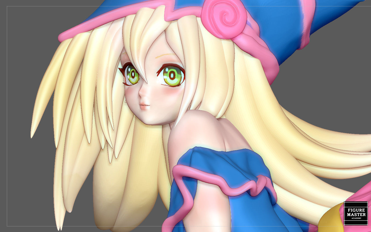 DARK MAGICIAN GIRL YUGIOH ANIME CUTE GIRL CHARACTER 3D PRINT 3D print model_22
