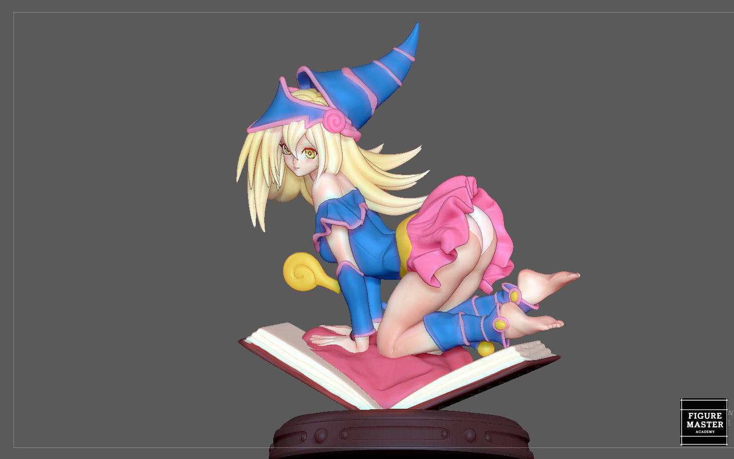 DARK MAGICIAN GIRL YUGIOH ANIME CUTE GIRL CHARACTER 3D PRINT 3D print model_3