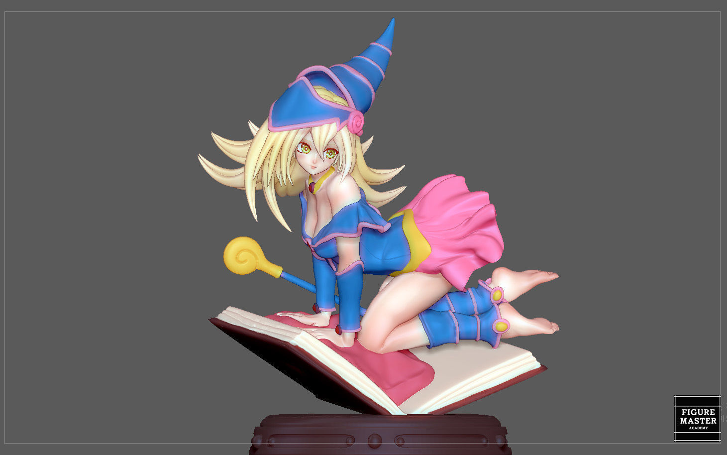 DARK MAGICIAN GIRL YUGIOH ANIME CUTE GIRL CHARACTER 3D PRINT 3D print model_2