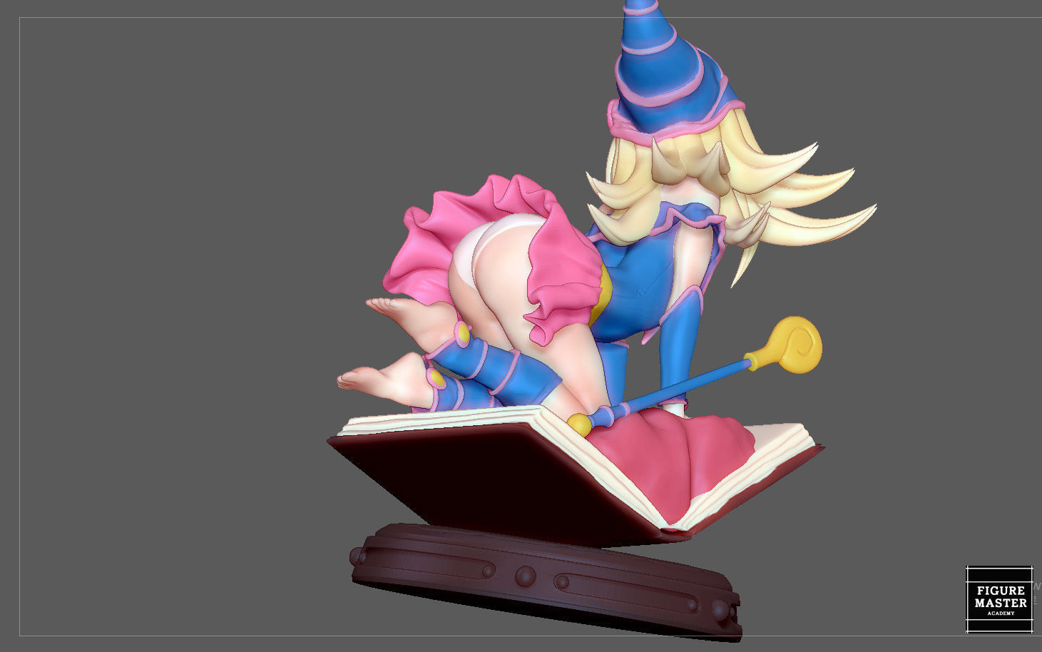 DARK MAGICIAN GIRL YUGIOH ANIME CUTE GIRL CHARACTER 3D PRINT 3D print model_10