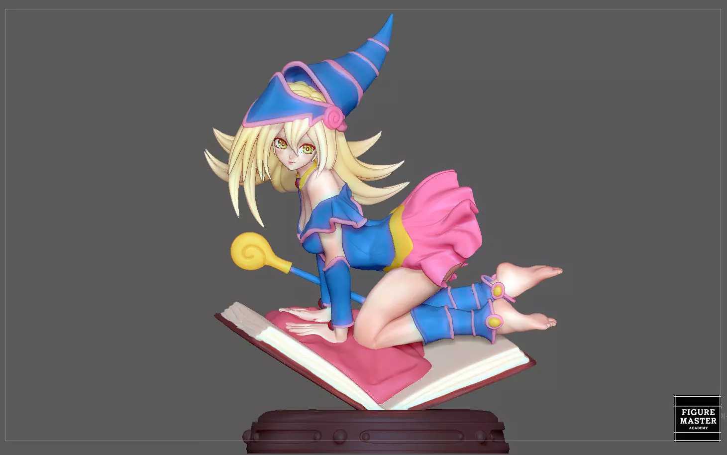 DARK MAGICIAN GIRL YUGIOH ANIME CUTE GIRL CHARACTER 3D PRINT 3D print model_0