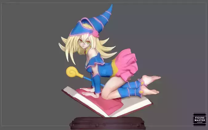 DARK MAGICIAN GIRL YUGIOH ANIME CUTE GIRL CHARACTER 3D PRINT 3D print model