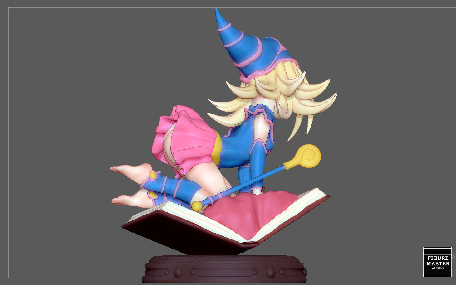 DARK MAGICIAN GIRL YUGIOH ANIME CUTE GIRL CHARACTER 3D PRINT 3D print model_9