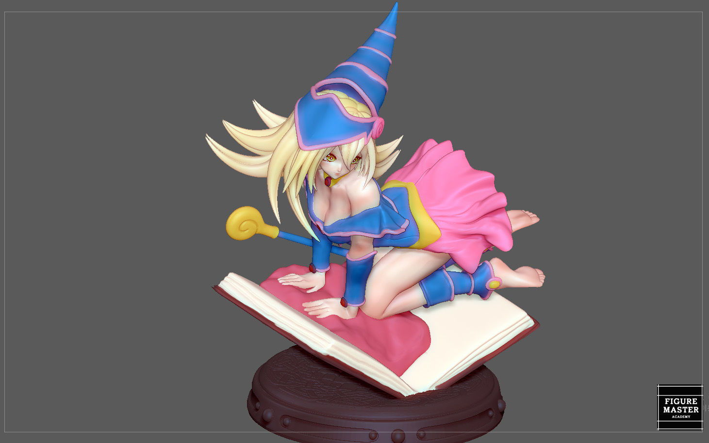 DARK MAGICIAN GIRL YUGIOH ANIME CUTE GIRL CHARACTER 3D PRINT 3D print model_6