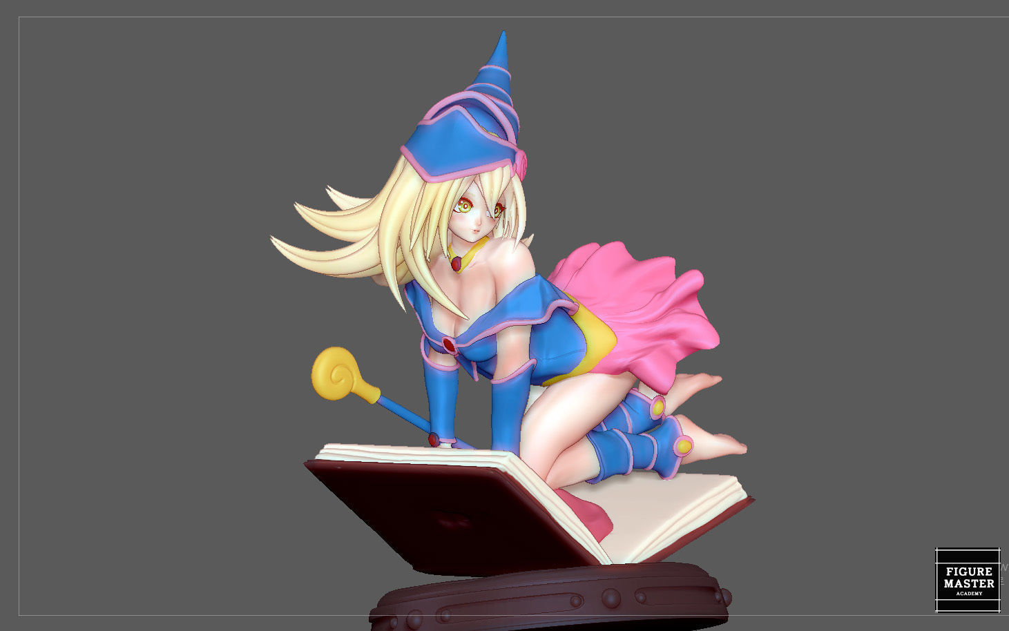 DARK MAGICIAN GIRL YUGIOH ANIME CUTE GIRL CHARACTER 3D PRINT 3D print model_4