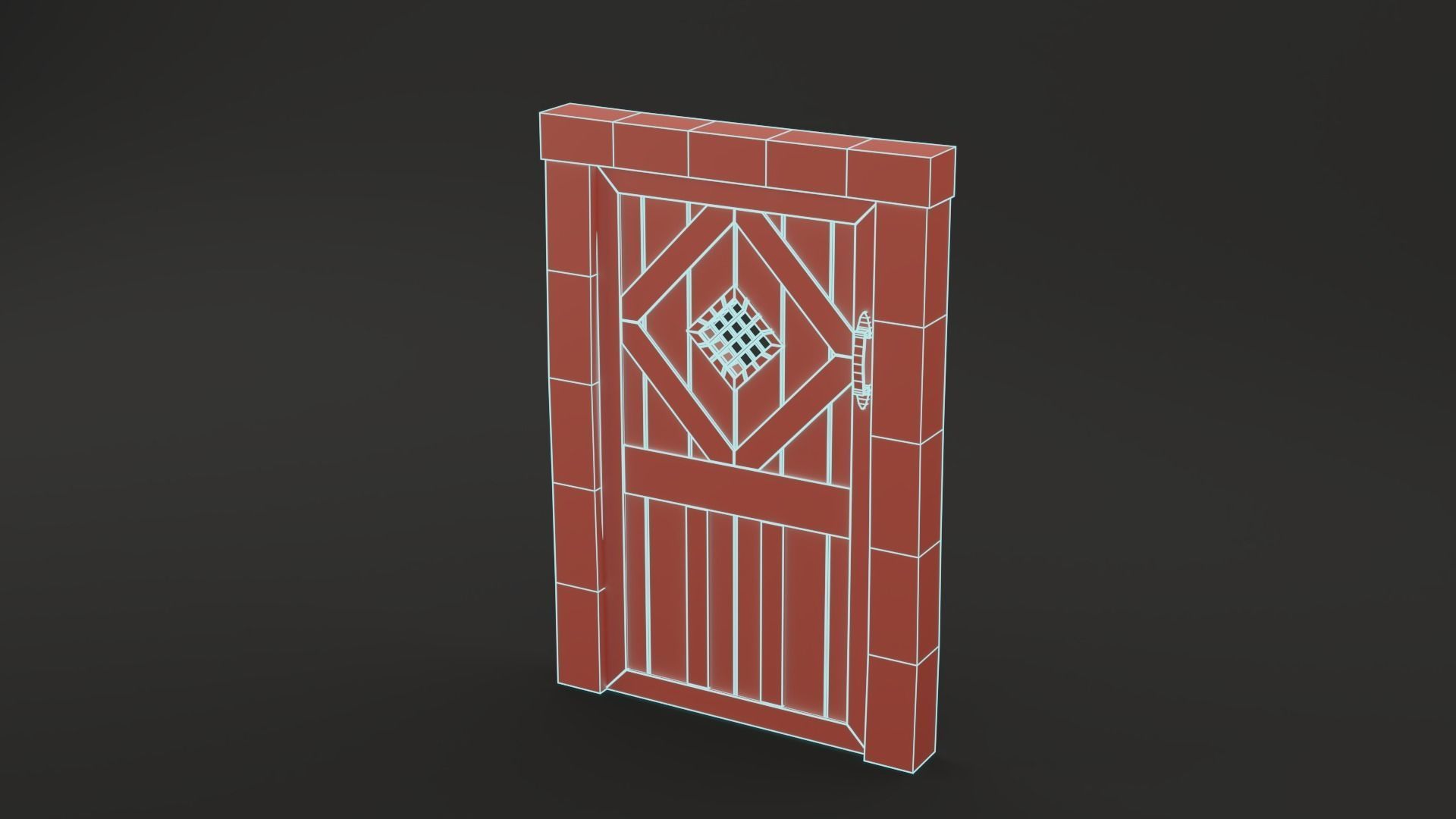 Medieval Door Pack 25 X Unique Doors Low-poly 3D model_38