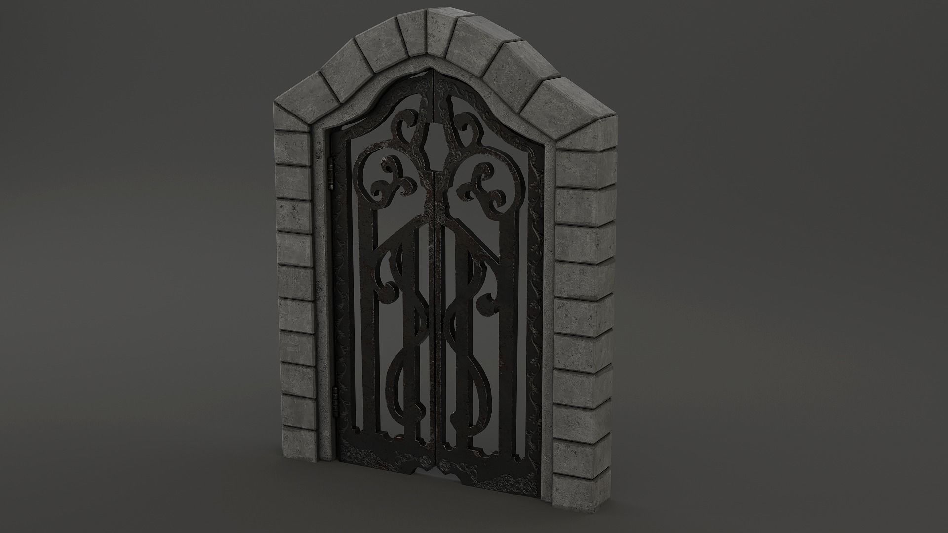 Medieval Door Pack 25 X Unique Doors Low-poly 3D model_19