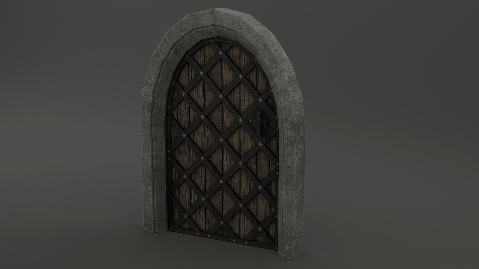 Medieval Door Pack 25 X Unique Doors Low-poly 3D model_16