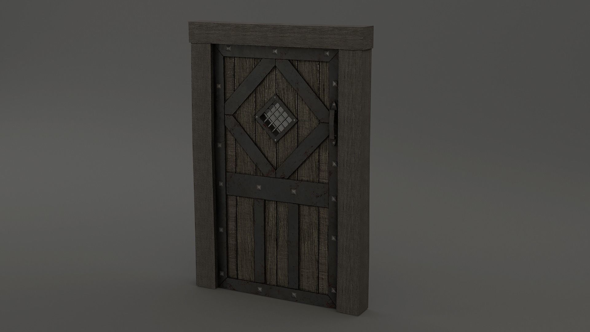Medieval Door Pack 25 X Unique Doors Low-poly 3D model_13