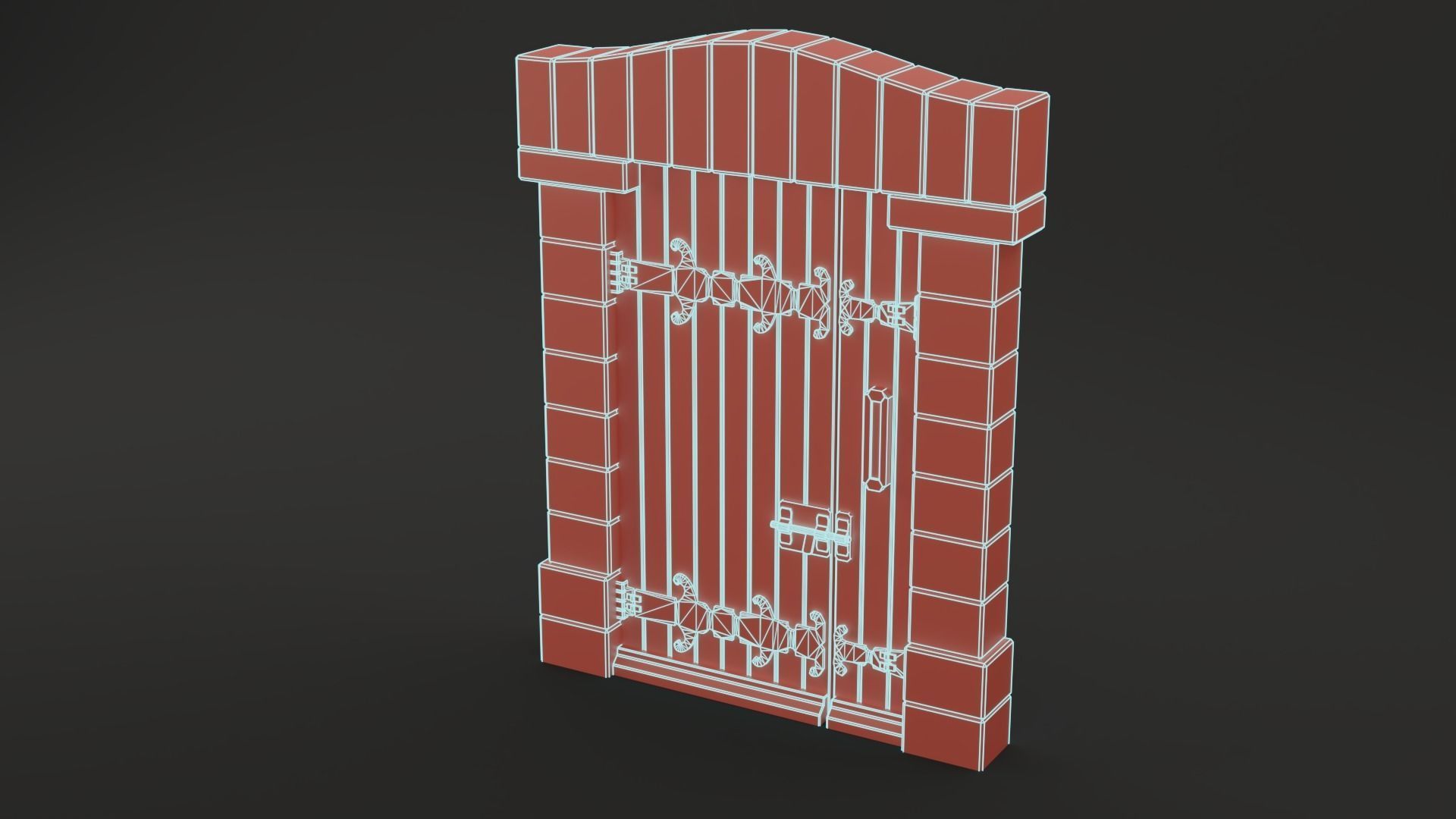 Medieval Door Pack 25 X Unique Doors Low-poly 3D model_39