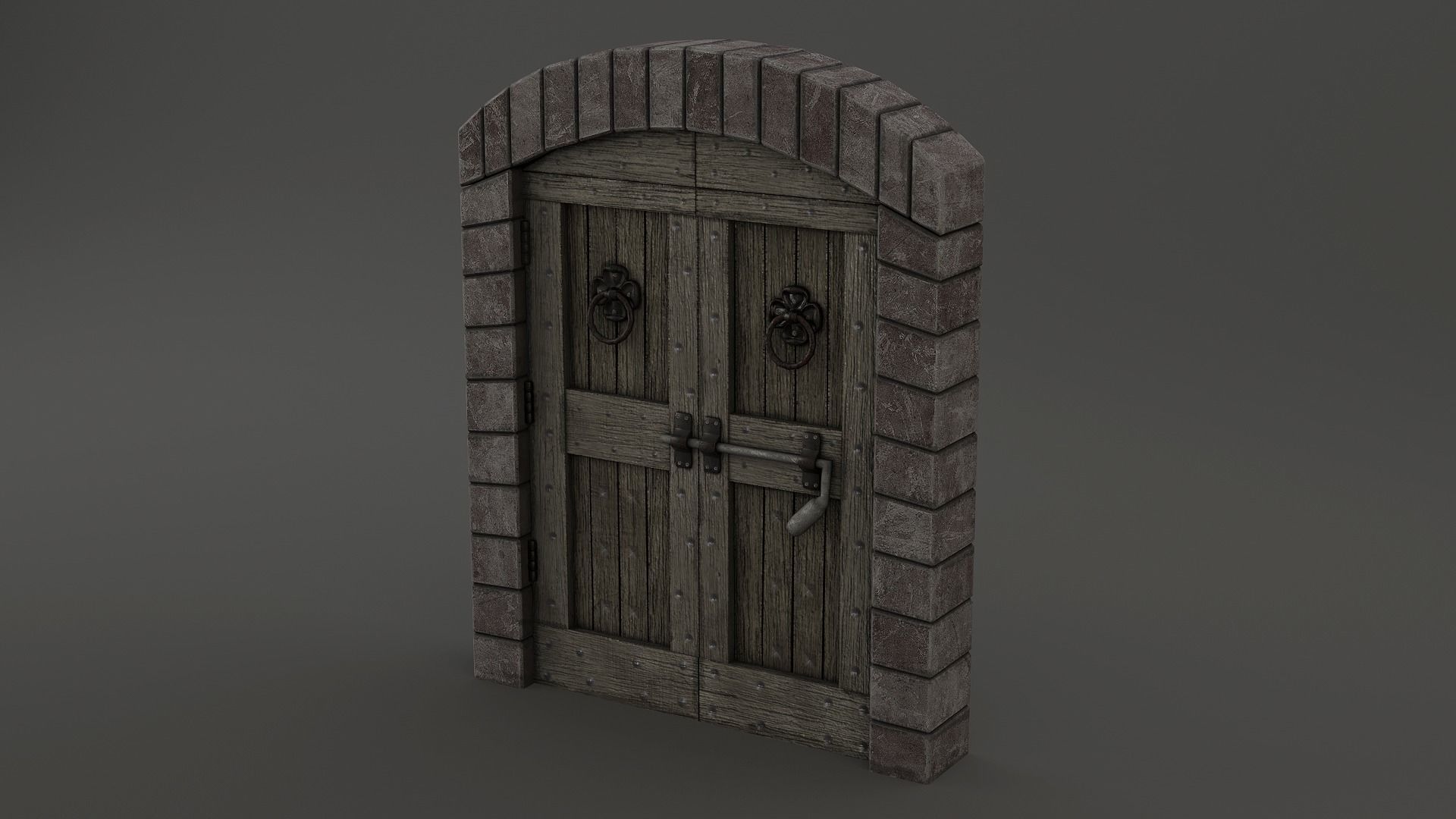 Medieval Door Pack 25 X Unique Doors Low-poly 3D model_28