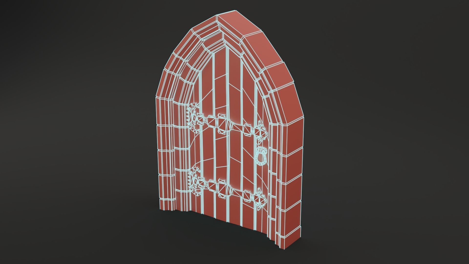 Medieval Door Pack 25 X Unique Doors Low-poly 3D model_42