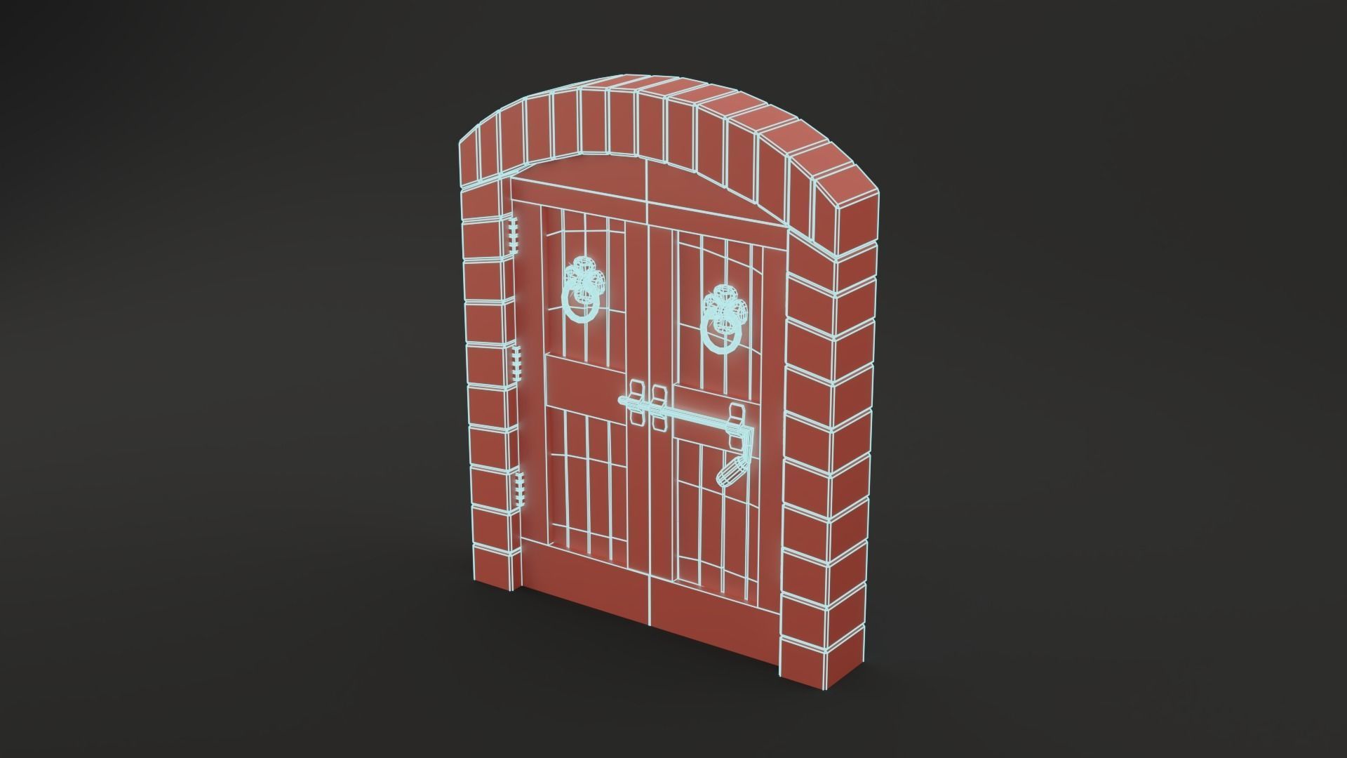 Medieval Door Pack 25 X Unique Doors Low-poly 3D model_53