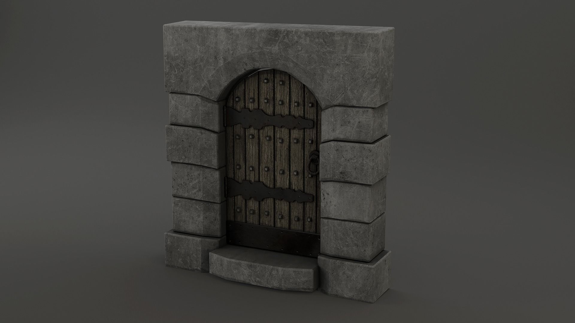 Medieval Door Pack 25 X Unique Doors Low-poly 3D model_21