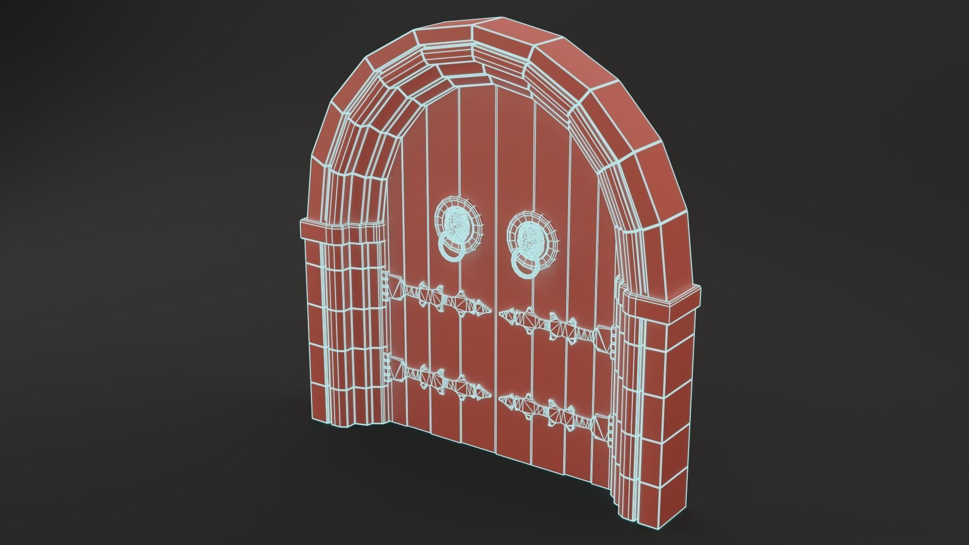 Medieval Door Pack 25 X Unique Doors Low-poly 3D model_34
