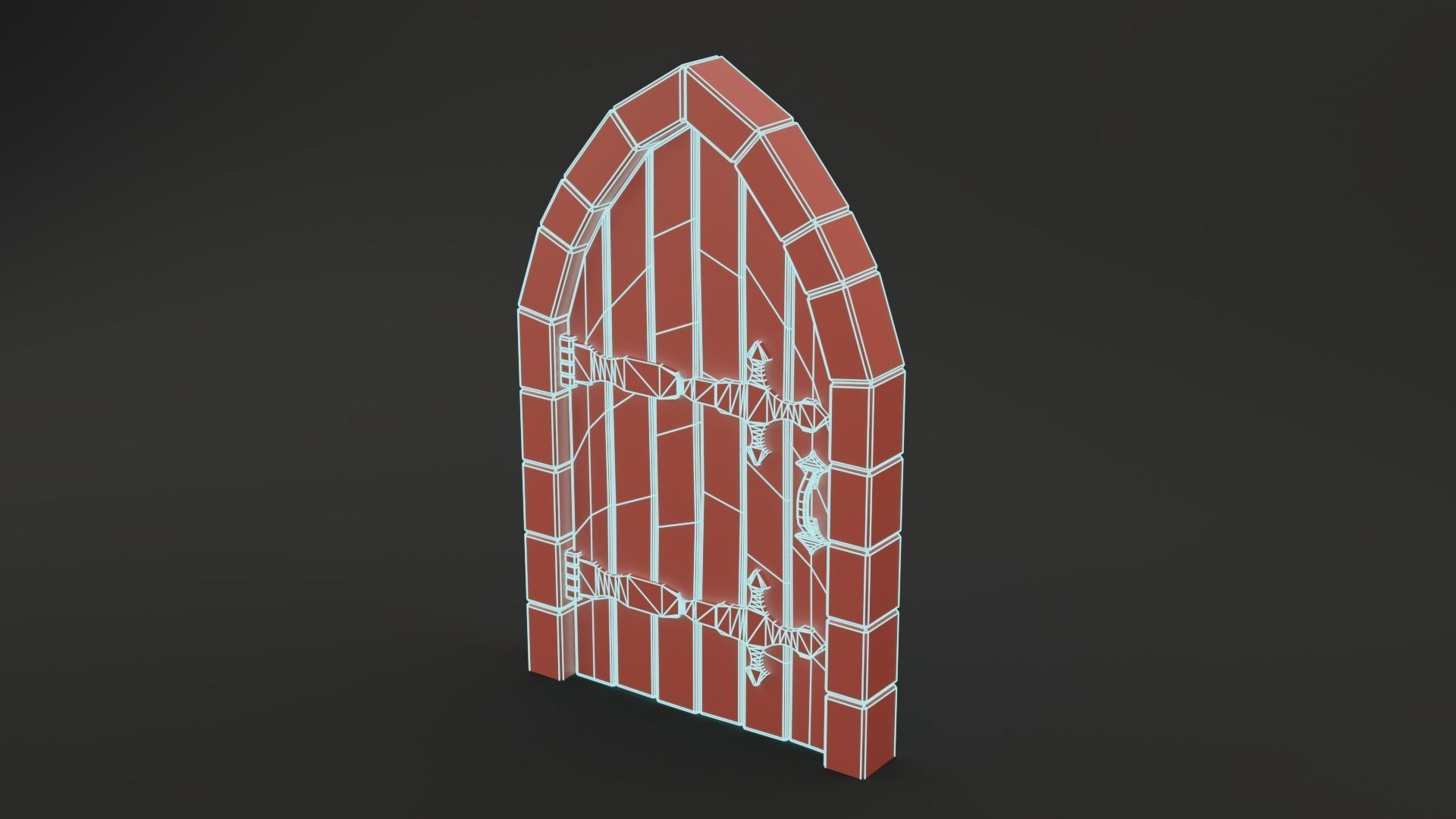Medieval Door Pack 25 X Unique Doors Low-poly 3D model_31
