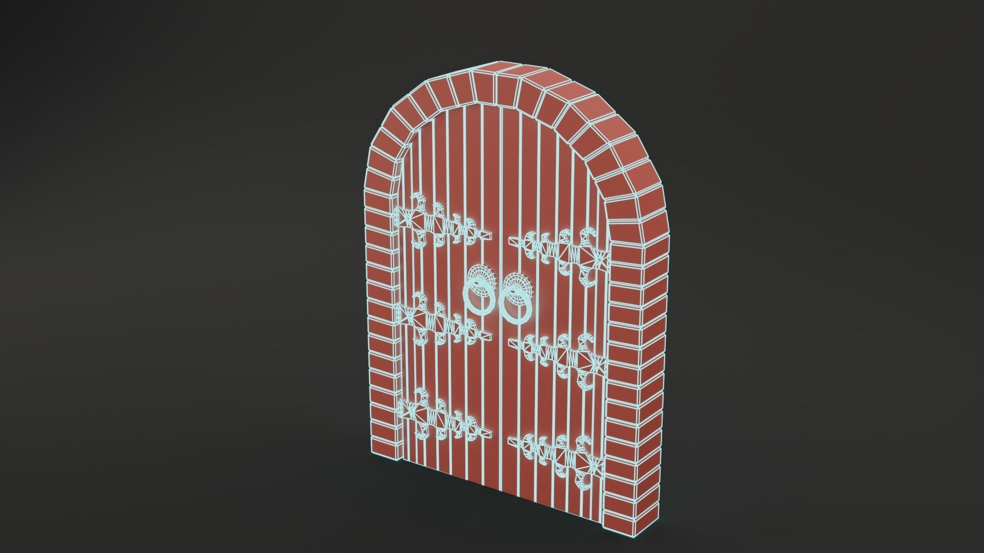 Medieval Door Pack 25 X Unique Doors Low-poly 3D model_32