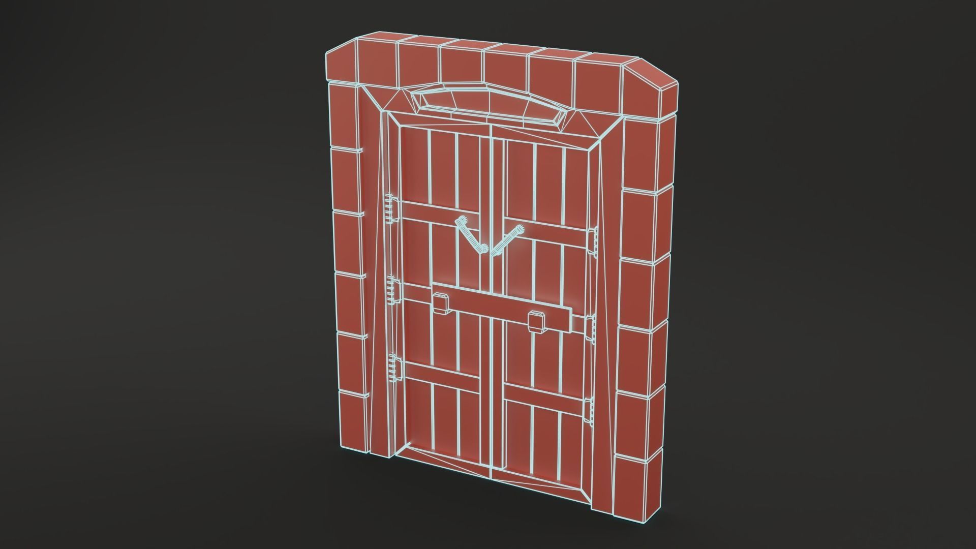 Medieval Door Pack 25 X Unique Doors Low-poly 3D model_48