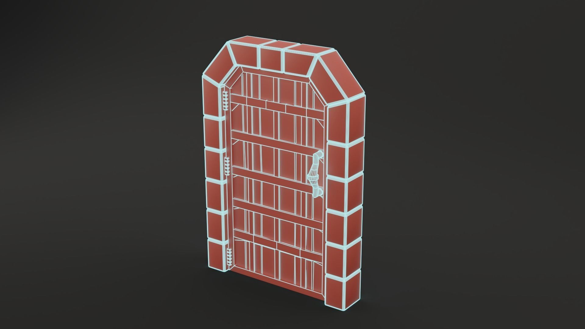 Medieval Door Pack 25 X Unique Doors Low-poly 3D model_51