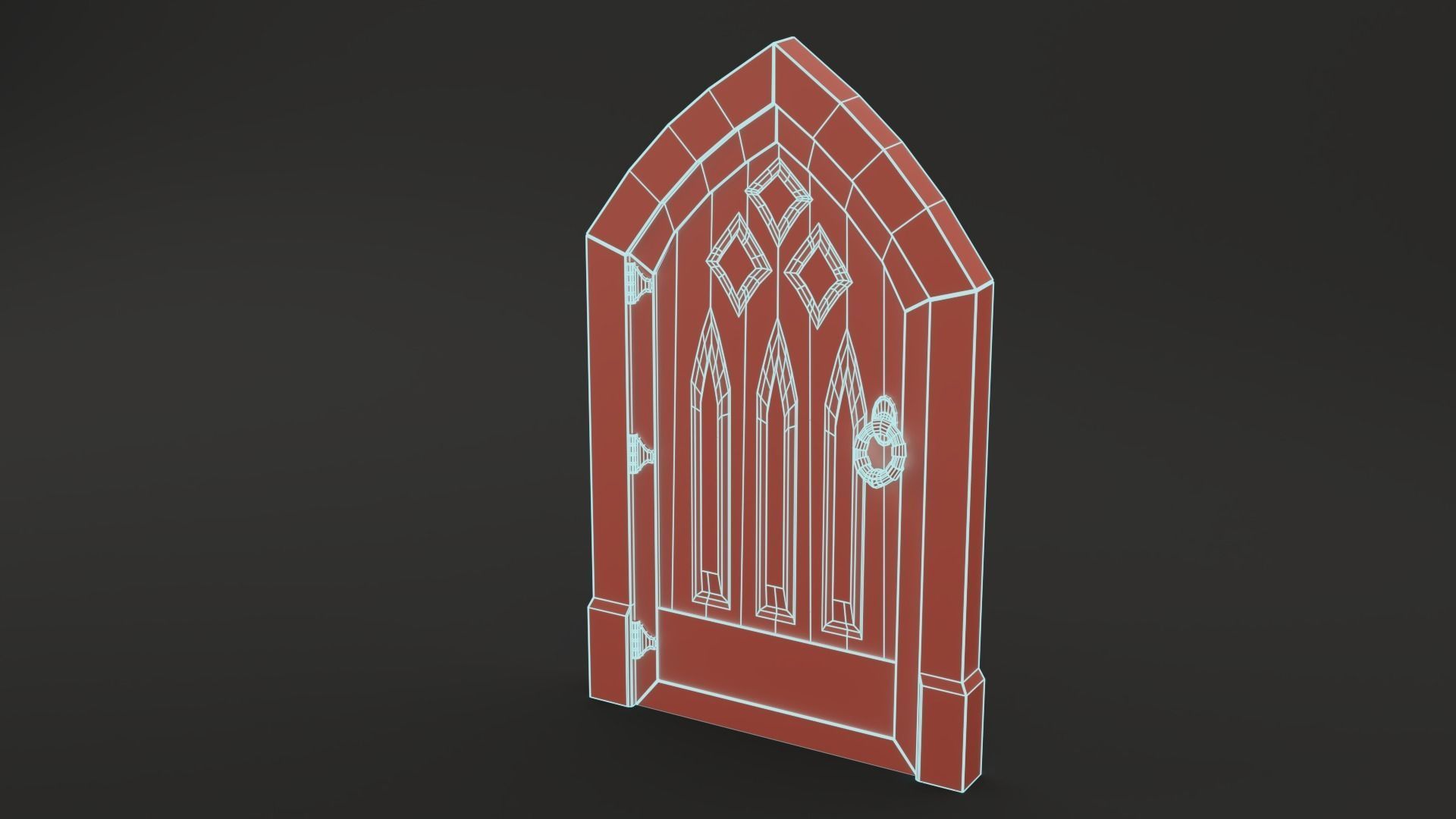 Medieval Door Pack 25 X Unique Doors Low-poly 3D model_40