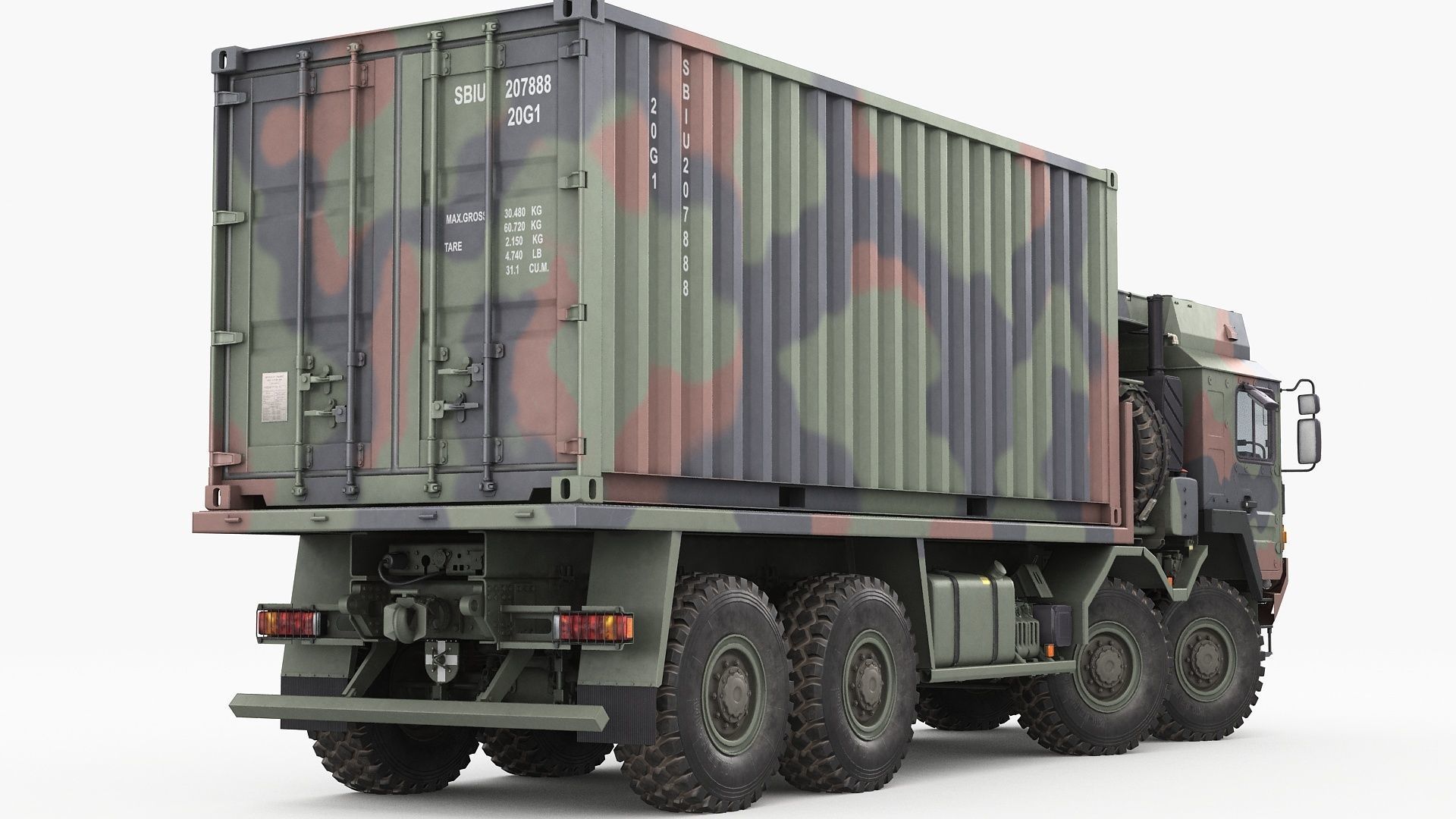 MAN HX77 container truck 3D model_17