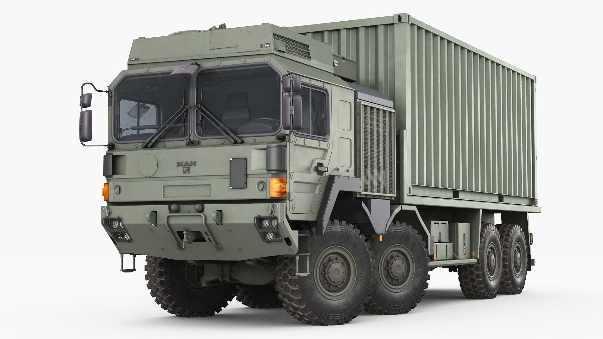 MAN HX77 container truck 3D model_16