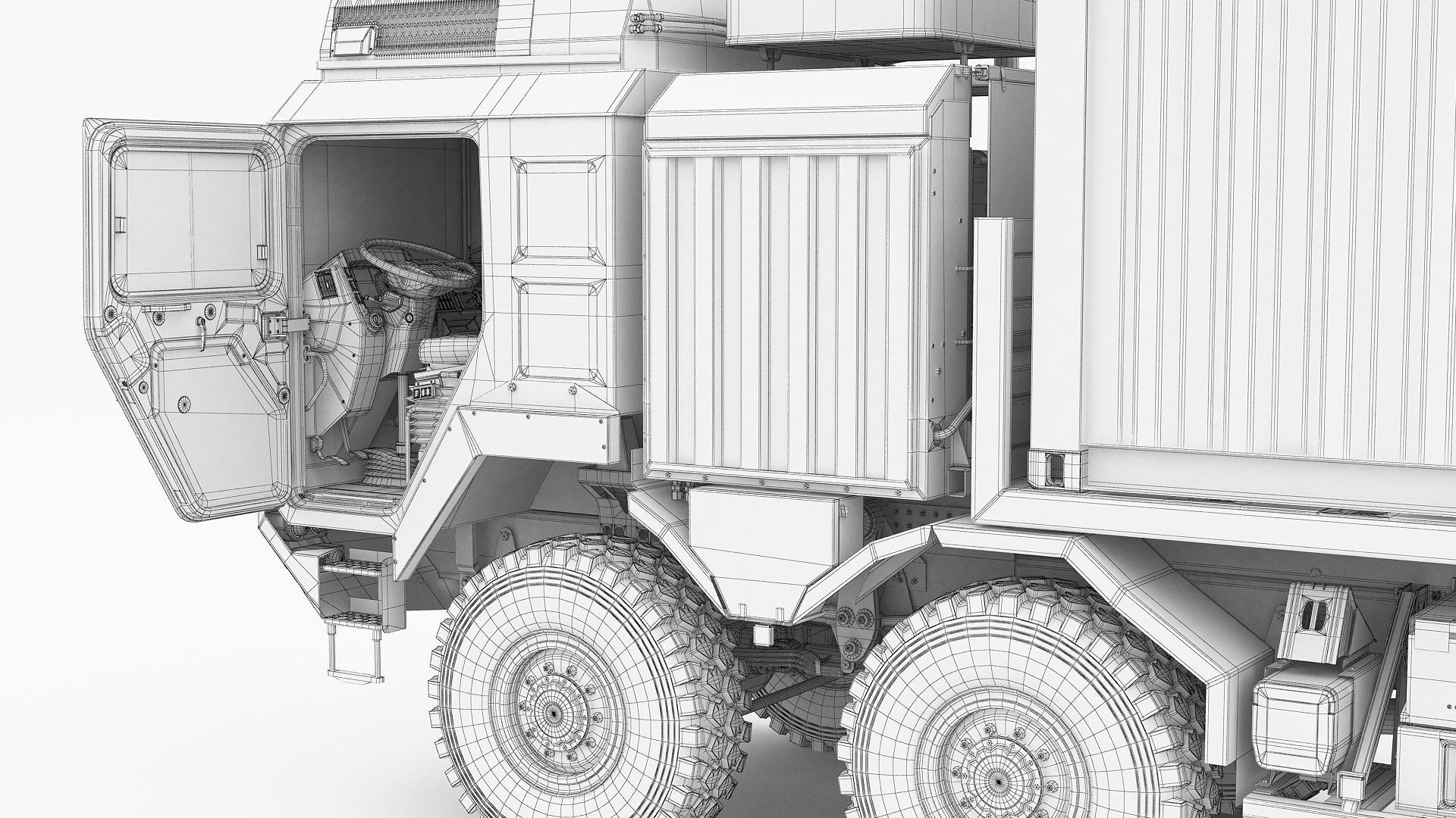 MAN HX77 container truck 3D model_28