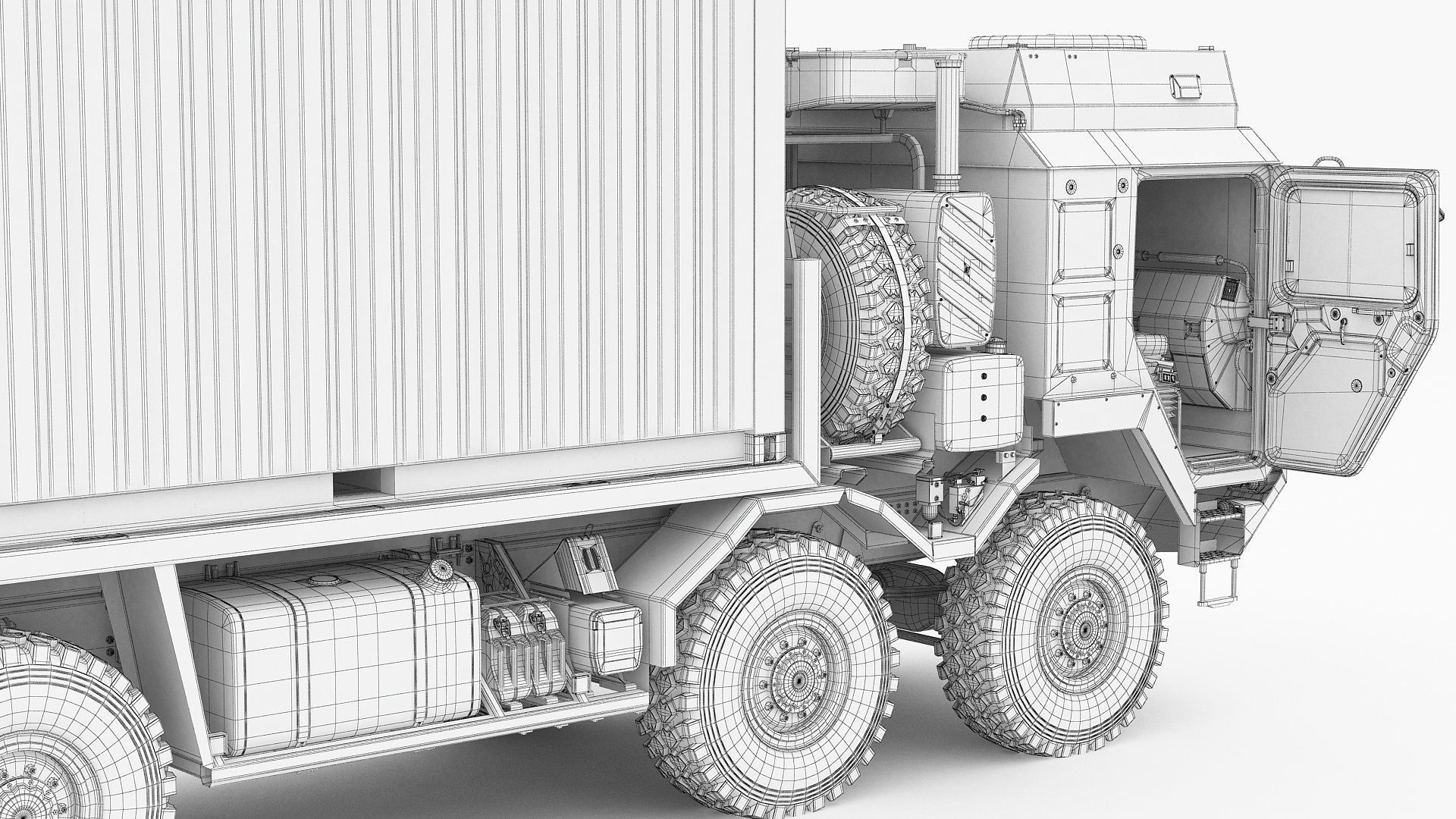 MAN HX77 container truck 3D model_27