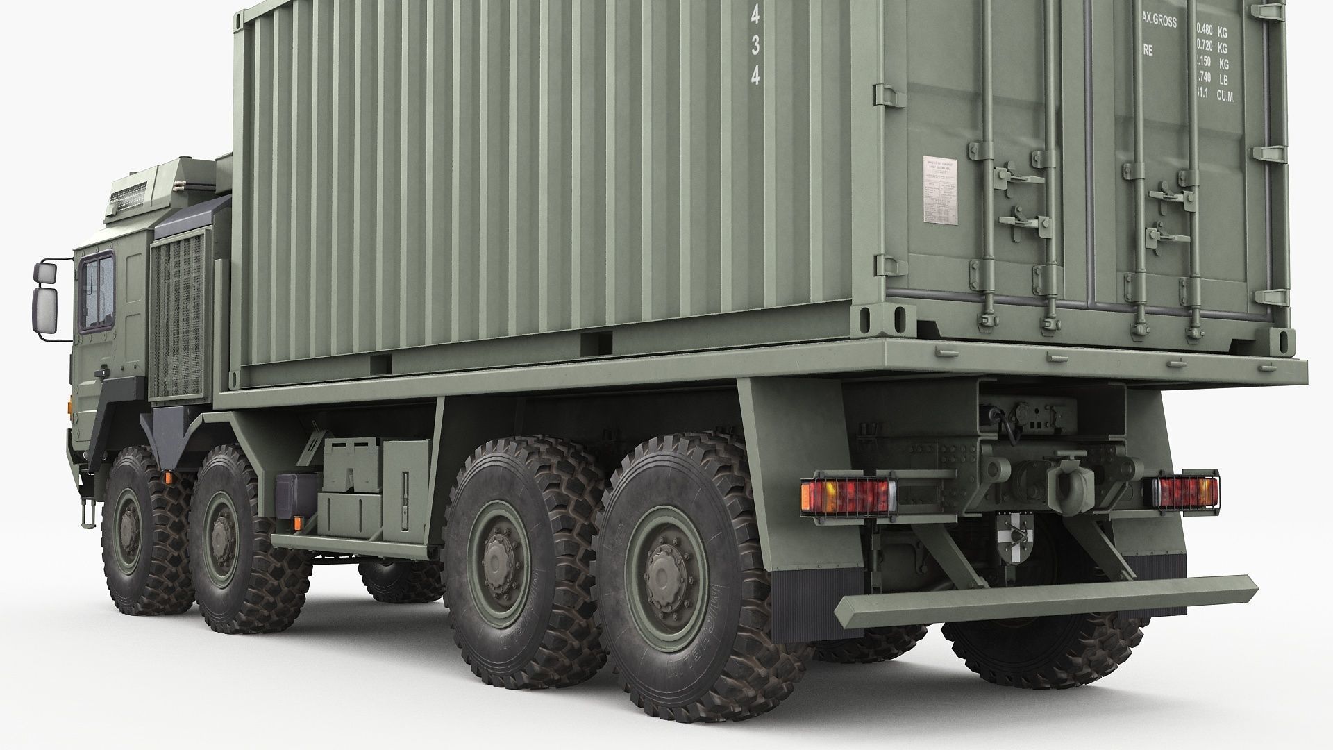 MAN HX77 container truck 3D model_6