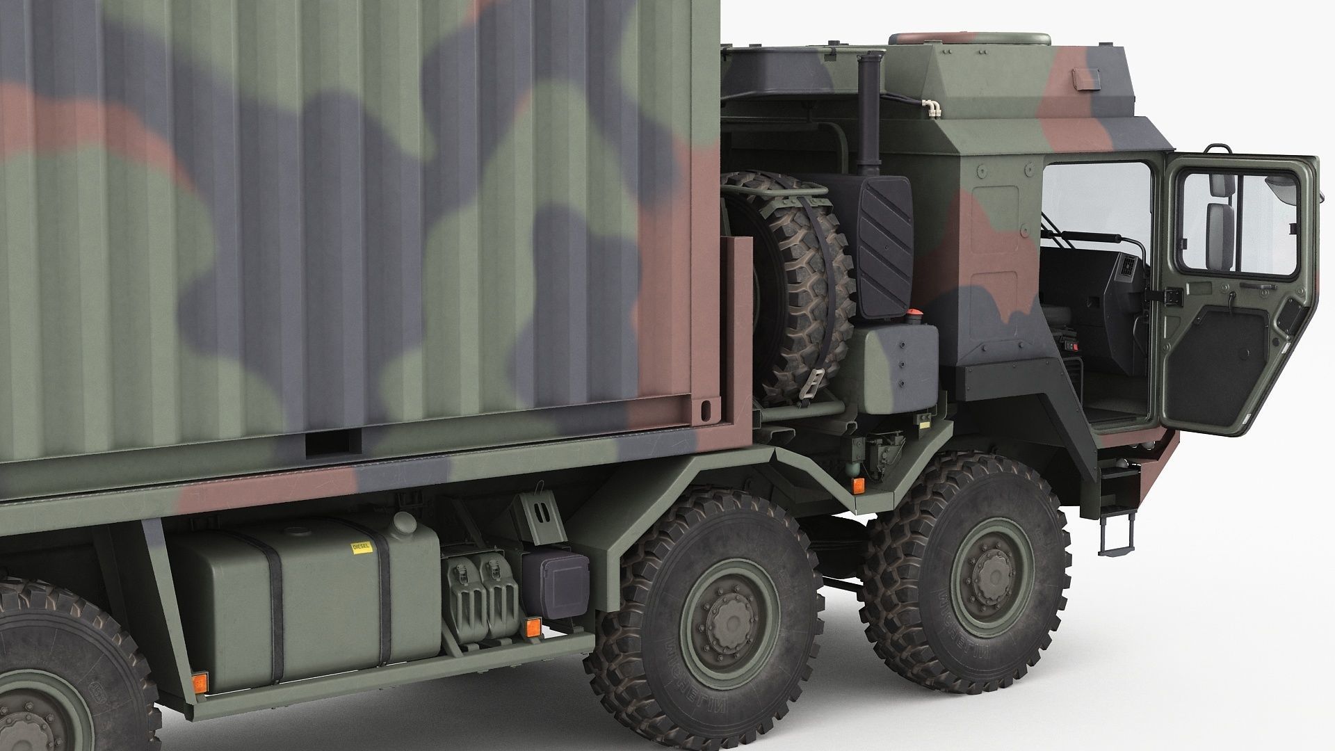 MAN HX77 container truck 3D model_11