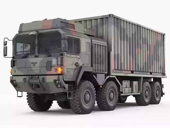 MAN HX77 container truck 3D model