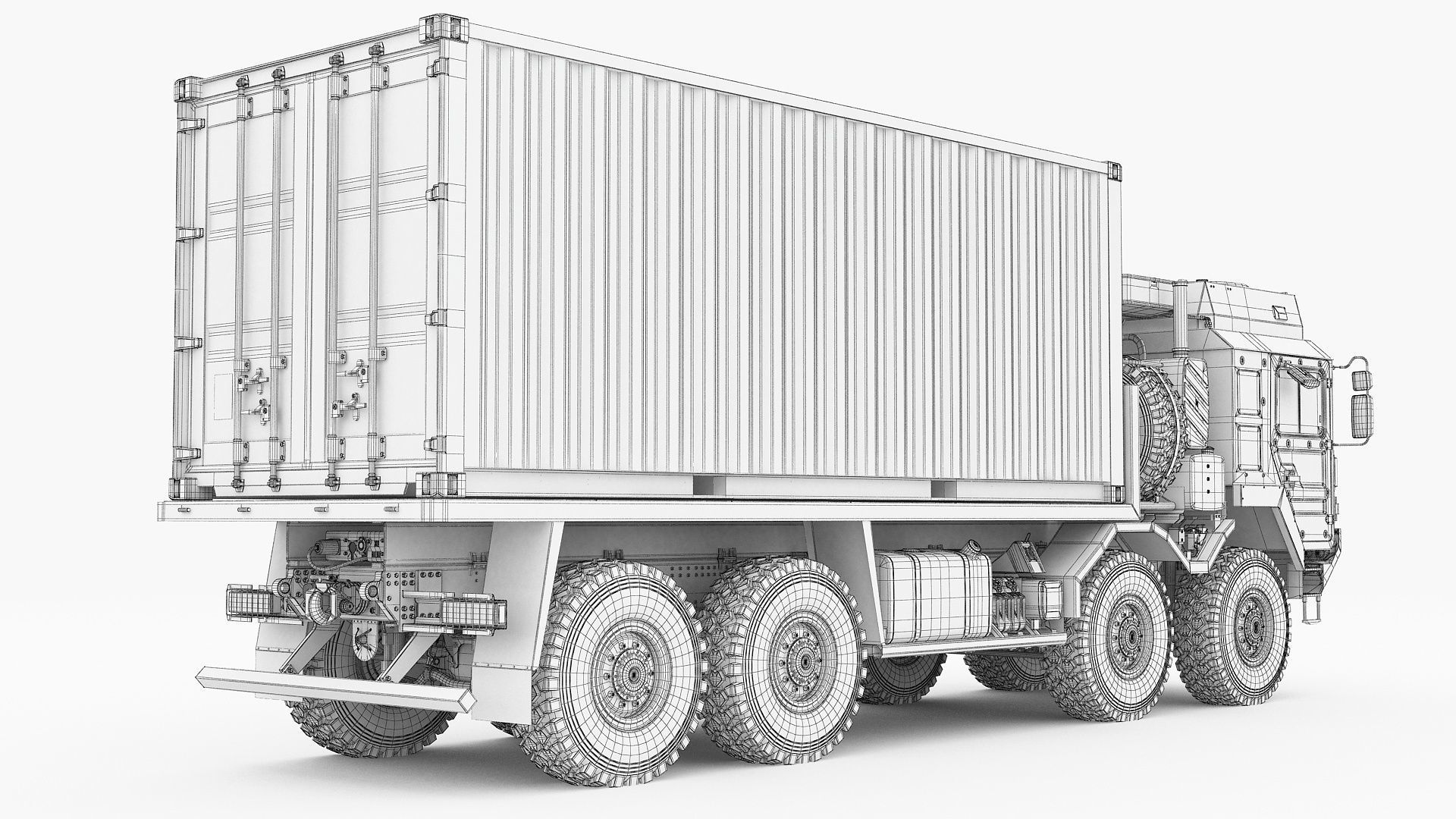 MAN HX77 container truck 3D model_24