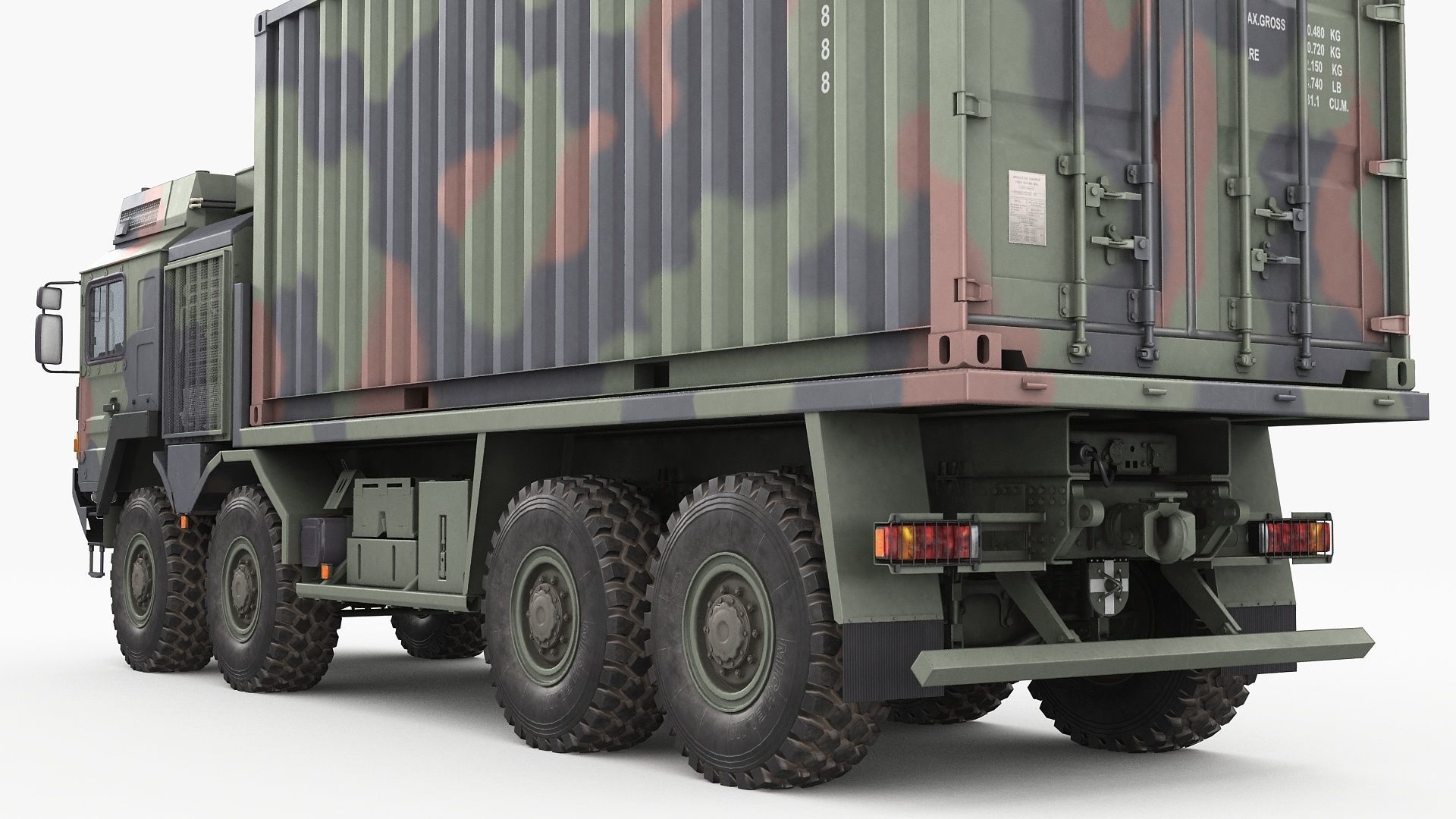 MAN HX77 container truck 3D model_5