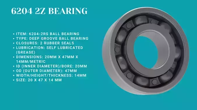 6204-2RS Ball Bearing