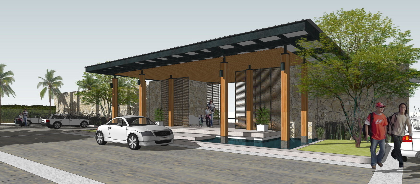 Entry building 3D model_3