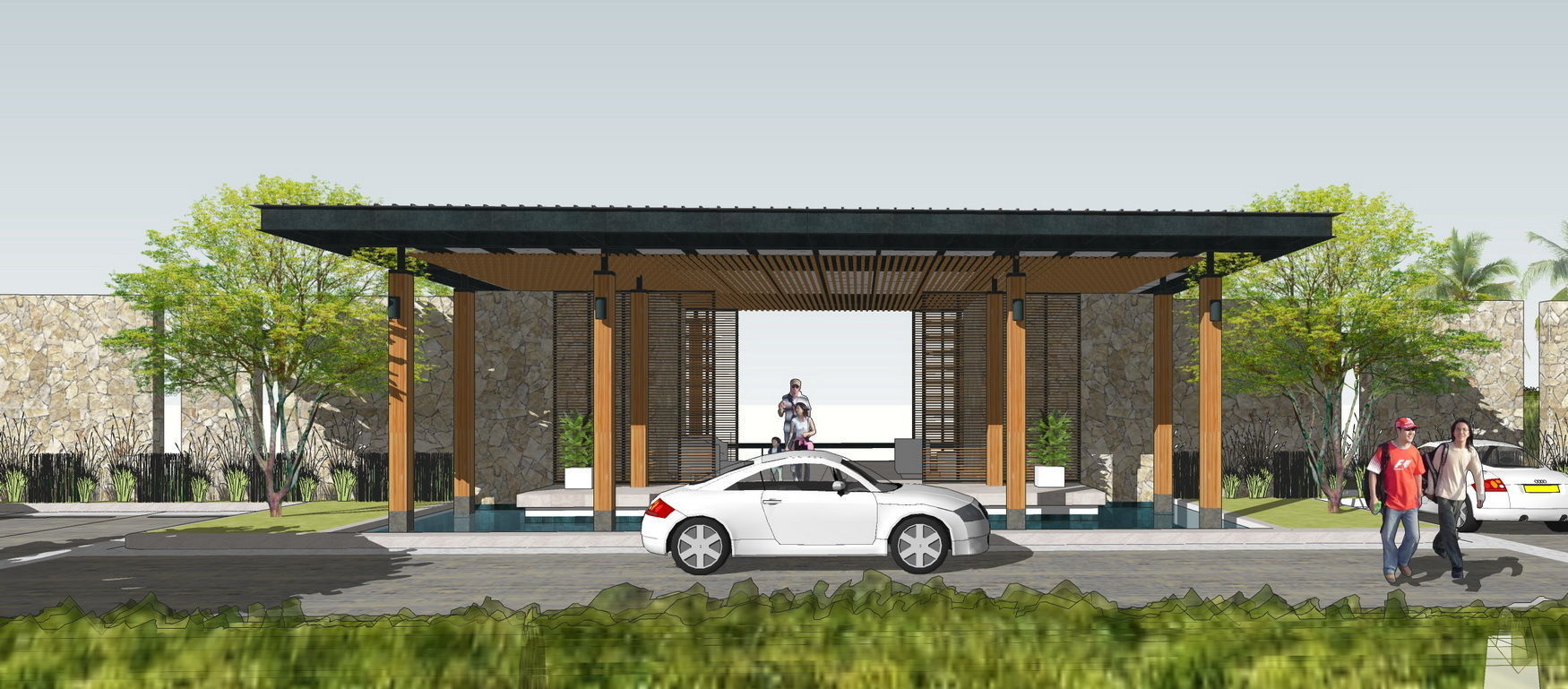 Entry building 3D model_2