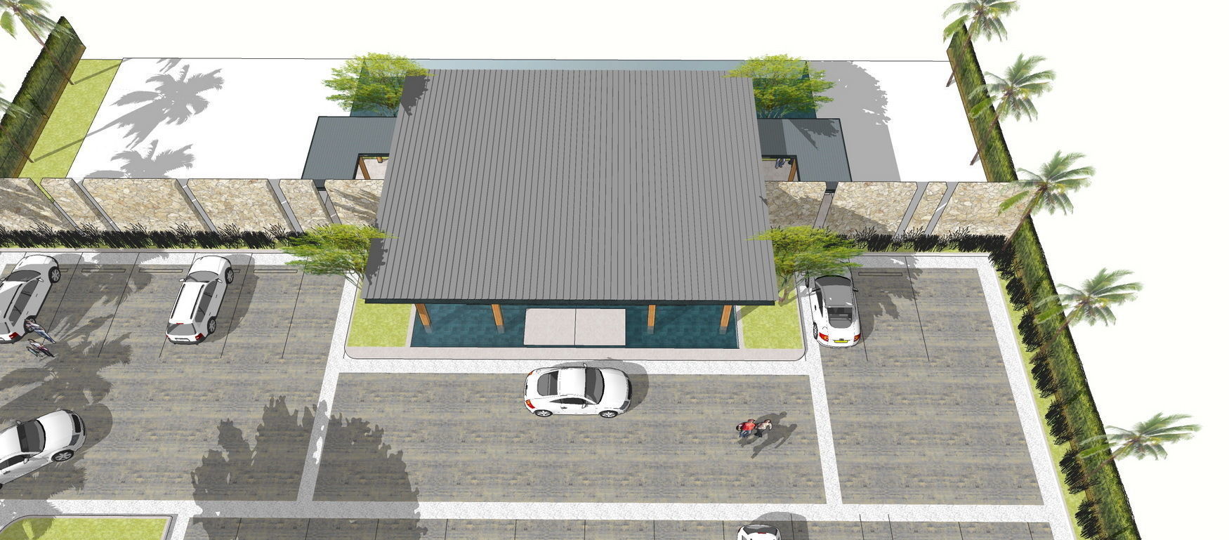 Entry building 3D model_8